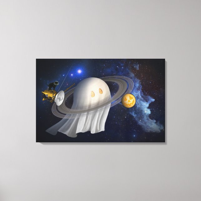 Halloween-Illustration eines Künstlers Leinwanddruck (Vorderseite)