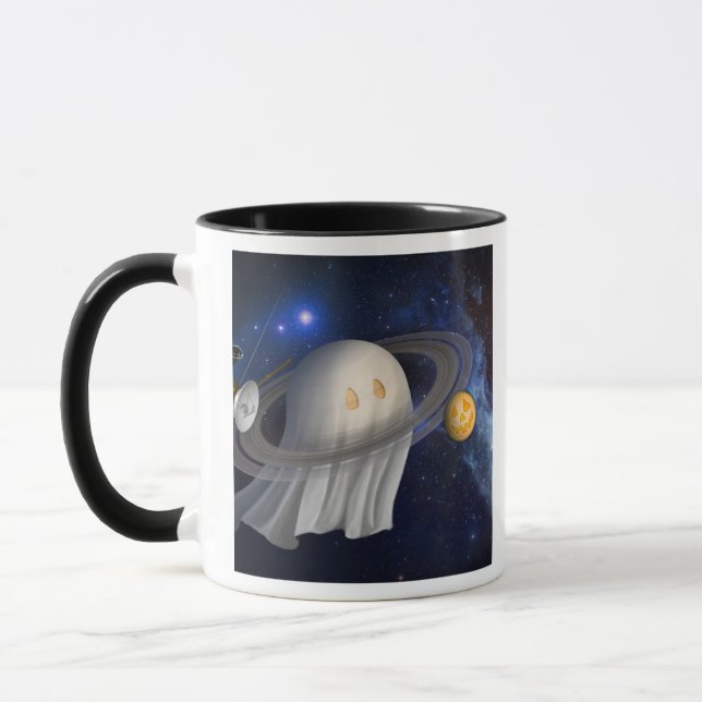 Halloween-Illustration eines Künstlers Tasse (Links)
