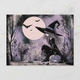 Halloween-Illustration Feiertagspostkarte