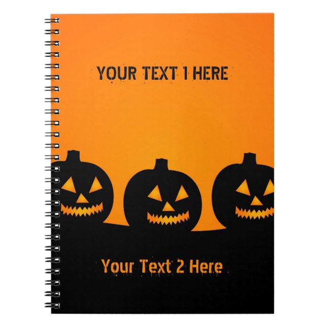 Halloween Illustration Notizblock (Vorderseite)