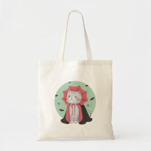 Halloween Illustration: Vampirkatze Tragetasche