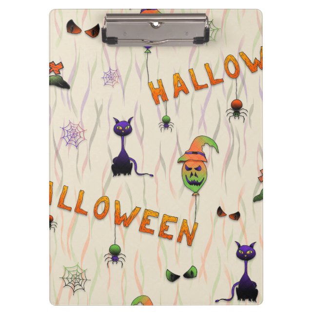 Halloween Illustrations Klemmbrett (Vorderseite)