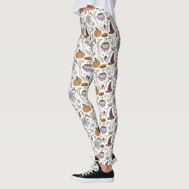 Halloween Illustrations Muster Leggings (Links)