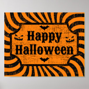 Halloween im Distressed-Stil Poster