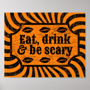 Halloween im Distressed-Stil Poster
