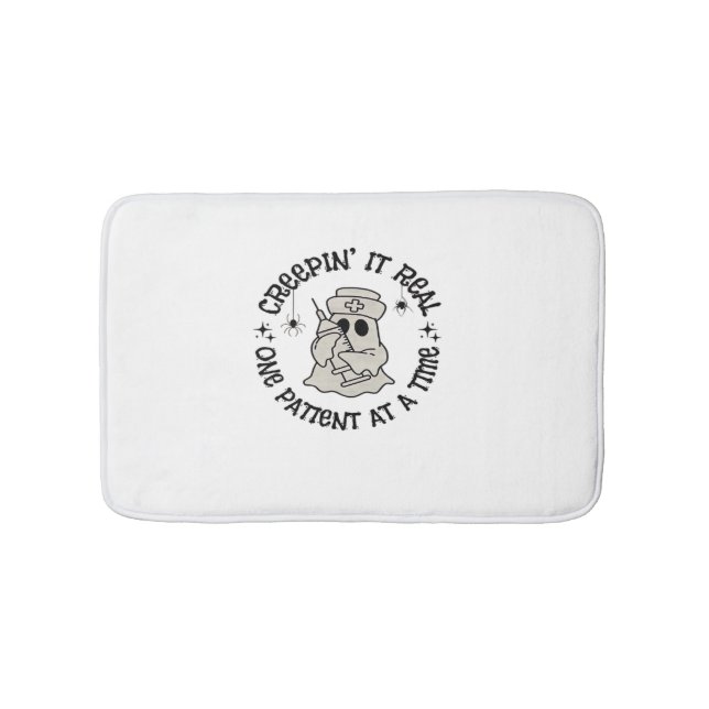 Halloween im Gesundheitswesen, ein echter Patient Badematte (Vorderseite)