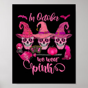 Halloween im Oktober tragen wir das Brustkrebs-Bew Poster