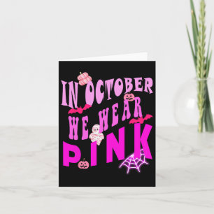 Halloween im Oktober tragen wir ein rosa Bewusstse Karte
