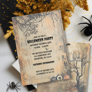 Halloween im Vintagen Stil ist in der Air Custom Einladung