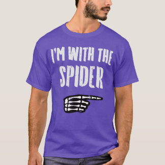 Halloween Im with Spider Funny Match Costume Men W T-Shirt