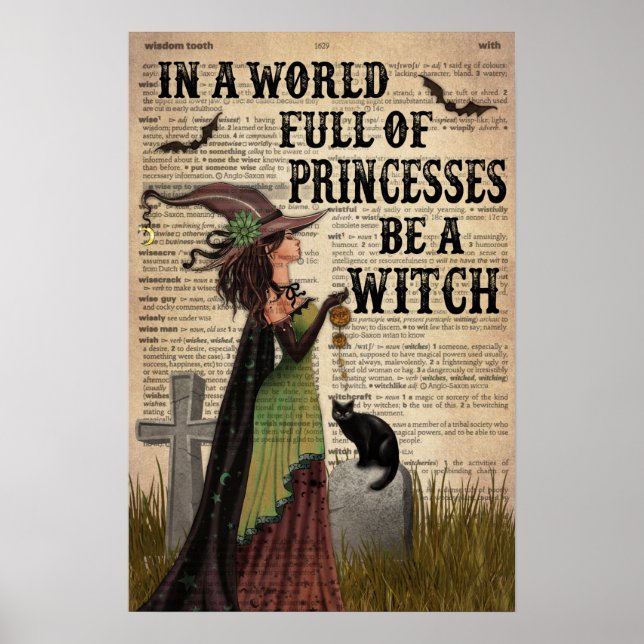 Halloween in A World Full Of Prinzessinnen Be a Wi Poster (Vorne)