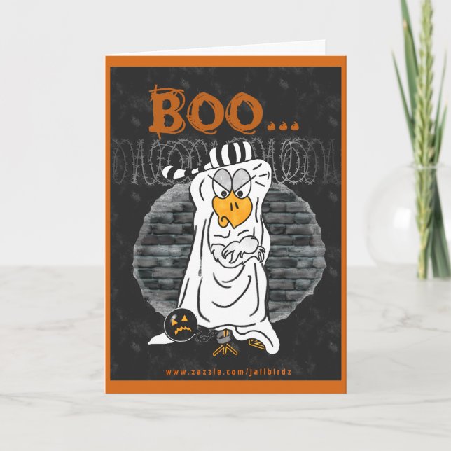 Halloween in der Gefängniskarte: "Boo… Hoo". Karte (Vorderseite)