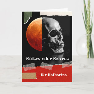 Halloween in deutscher Süßigkeiten oder Sours mit  Karte