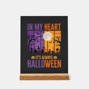 Halloween In My Heart Gruseliger Friedhof Acrylschild