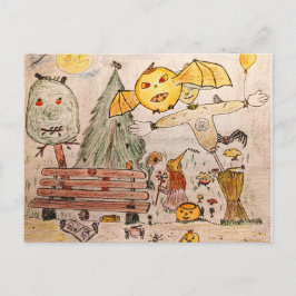 Halloween in your backyard ankündigungspostkarte