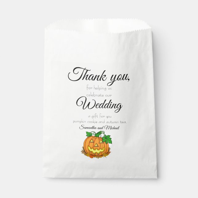 Halloween-Individuelle Namen & Textkoch & Tee Geschenktütchen (Vorderseite)