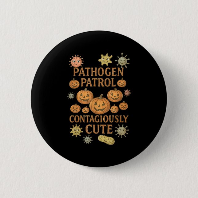 Halloween Infection Preventionist Ip Nurse Pumpkin Button (Vorderseite)