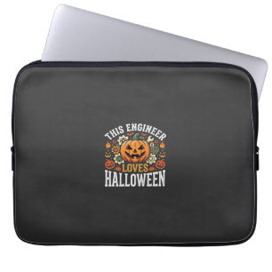 Halloween-Ingenieur-Kürbis-Vektor Laptopschutzhülle