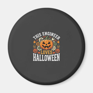 Halloween-Ingenieur-Kürbis-Vektor Magnet