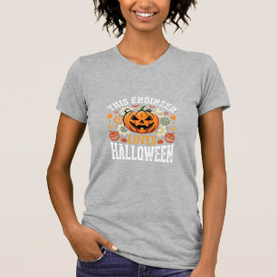 Halloween-Ingenieur-Kürbis-Vektor T-Shirt