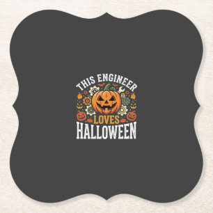 Halloween-Ingenieur-Kürbis-Vektor Untersetzer