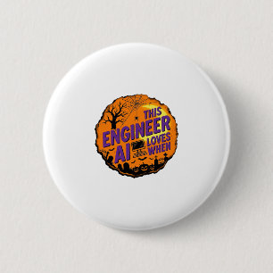 Halloween-Ingenieur liebt AI Vintage-Vektordesign_ Button