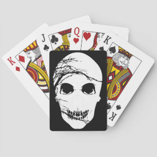 Halloween-inspirierter Totenkopf Spielkarten
