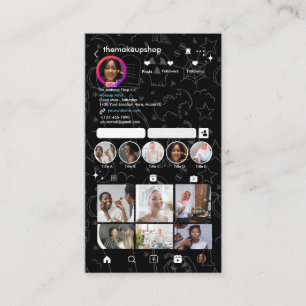 Halloween Instagram Visitenkarte