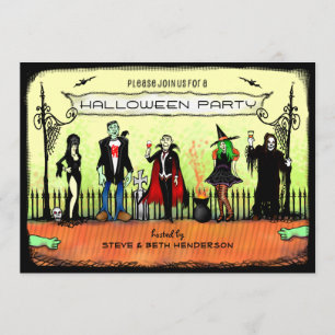 Halloween Invite - Halloween Costume Party Einladung