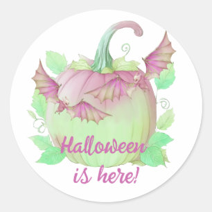Halloween is here runder aufkleber