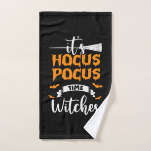 Halloween is Hocus Pocus Time Birthday Handtuch