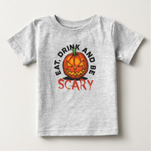 Halloween Iss, trink und sei gruselig Kürbis Baby T-shirt