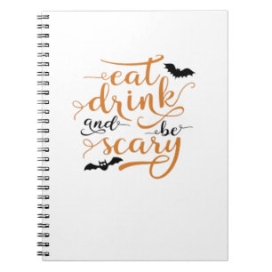 Halloween Iss Trinke Und Sei Gruselig Kreativer Ca Notizblock