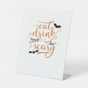 Halloween Iss Trinke Und Sei Gruselig Kreativer Ca Sockelschild