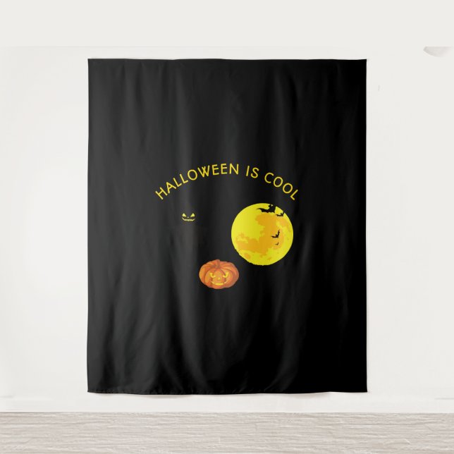 Halloween ist cool wandteppich (Vorderseite)