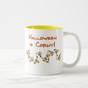 Halloween ist Corny Zweifarbige Tasse