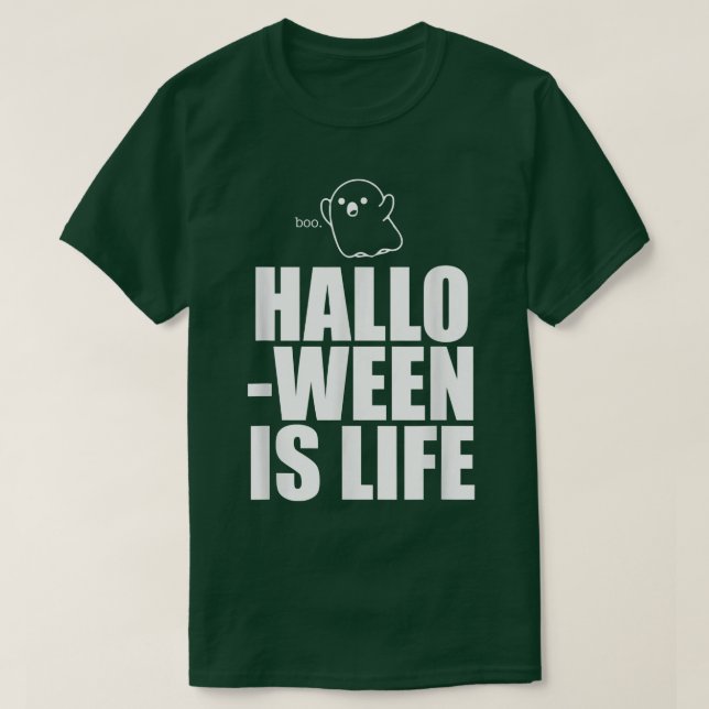 Halloween ist das Niedliche Geisterschaum Funny Sp T-Shirt (Design vorne)