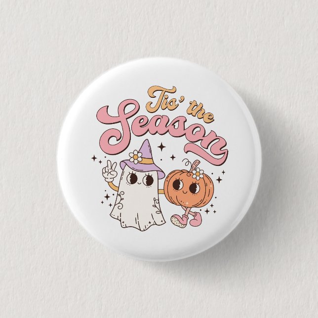 Halloween ist die Saison Button (Vorderseite)