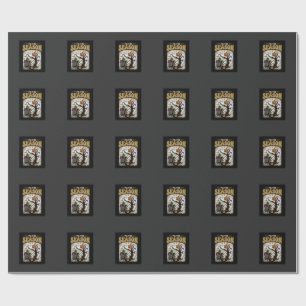 Halloween ist die Saison Grusel-Haus-Design_1 Geschenkpapier
