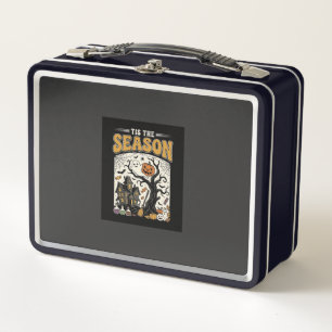 Halloween ist die Saison Grusel-Haus-Design_1 Metall Brotdose