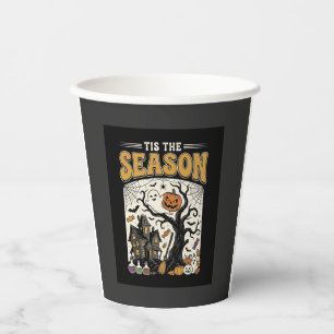 Halloween ist die Saison Grusel-Haus-Design_1 Pappbecher