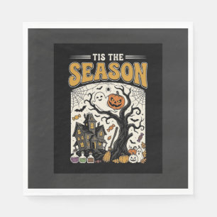 Halloween ist die Saison Grusel-Haus-Design_1 Serviette