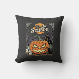 Halloween ist die Saison Kürbis Katze Design_1 Kissen