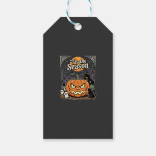 Halloween ist die Saison Kürbis Katzen Design_1 Geschenkanhänger