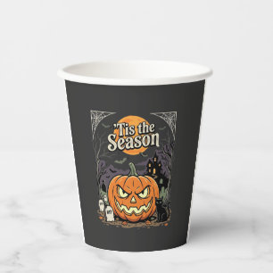Halloween ist die Saison Kürbis-Katzen-Design_1 Pappbecher