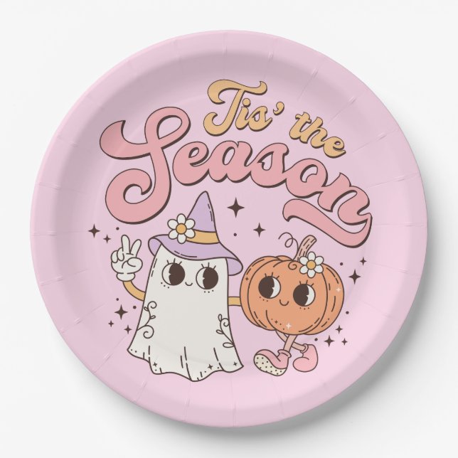 Halloween ist die Saison Pappteller (Vorderseite)
