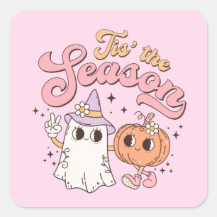 Halloween ist die Saison Quadratischer Aufkleber