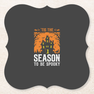 Halloween ist die Saison, um ein gruseliger Entwur Untersetzer