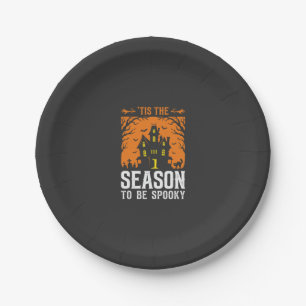Halloween ist die Saison um gruselig zu sein Desig Pappteller