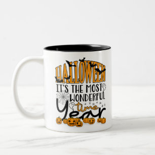 Halloween ist die wunderbarste Zeit des Jahres Zweifarbige Tasse